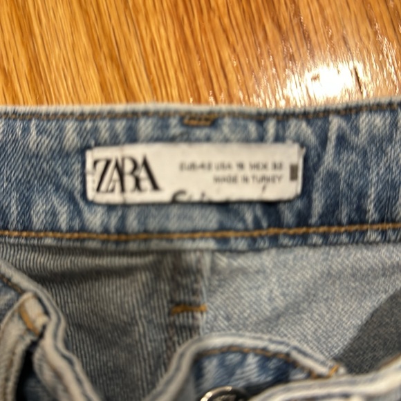 Zara distressed jean wide leg split at ankle - Picture 4 of 5